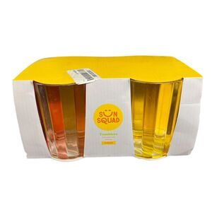 Sun Squad Plastic Tumblers 4 Pack Multicolor BPA Free Dishwasher Safe Drink Cups